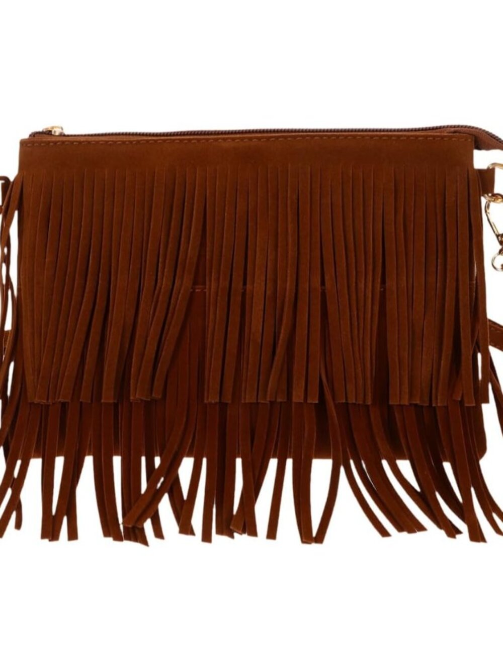 Vintage Tassel Crossbody Bag for Women Retro Saddle Purse Lightweight Fringe Sho